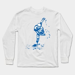 Baseball Pitcher in follow through movement or phase - 01 Long Sleeve T-Shirt